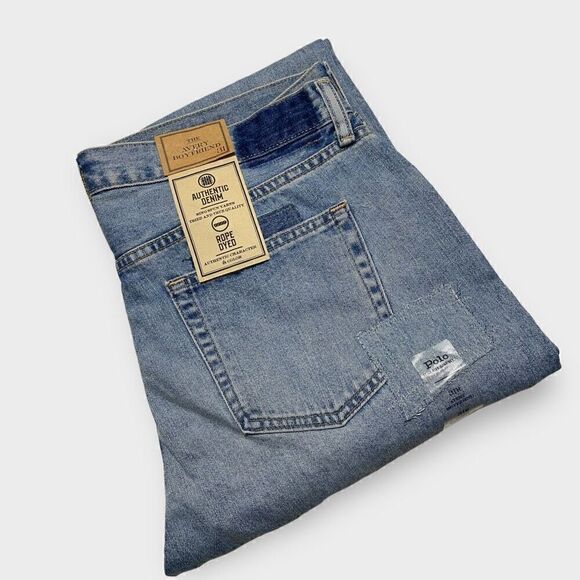 Polo Ralph Lauren Avery Boyfriend Patchwork Distressed Jeans Womens size 31 New - Picture 9 of 12
